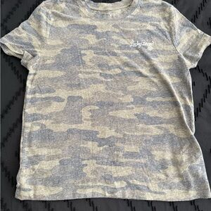 Lucky Brand Olive & Gray Camo Neck Tee